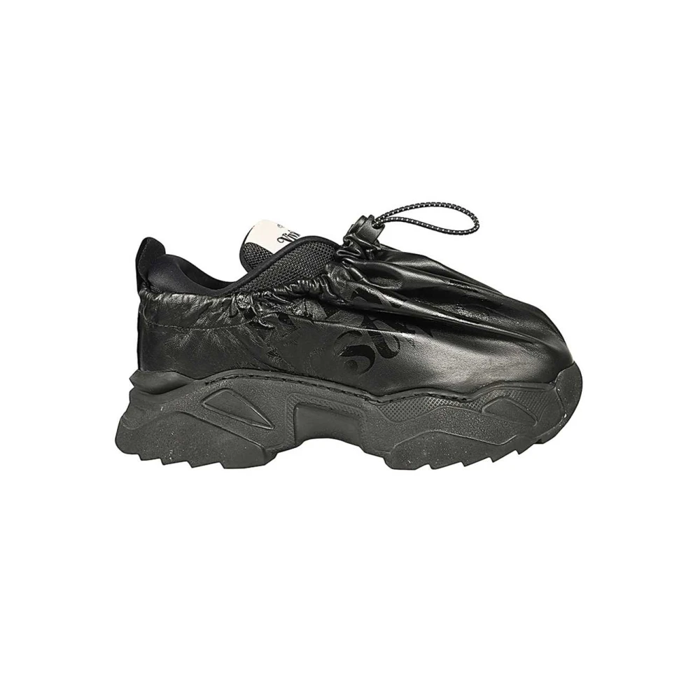Vivienne Westwood Lamsleren Sneakers Ronde Neus Dames Schoenen Zwart