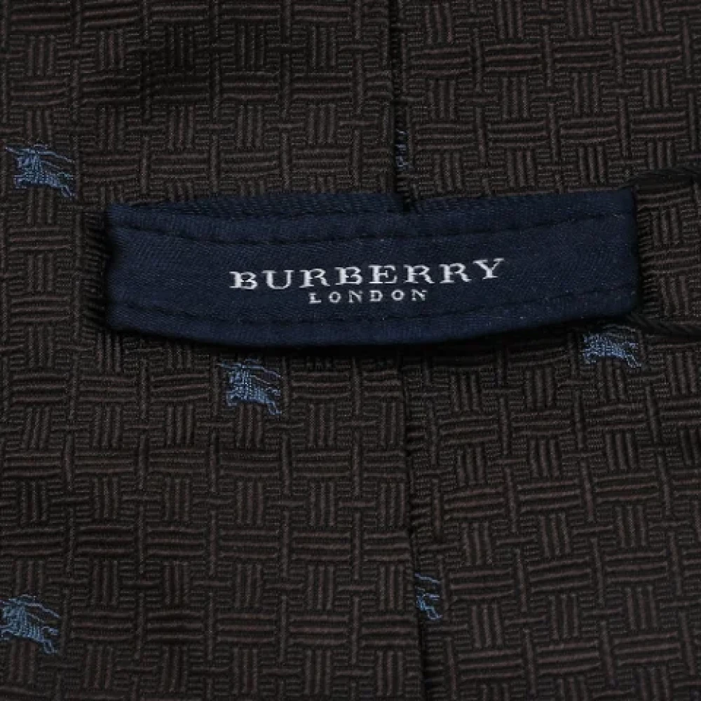 Burberry Vintage Pre-owned Silk home-office Brown Heren