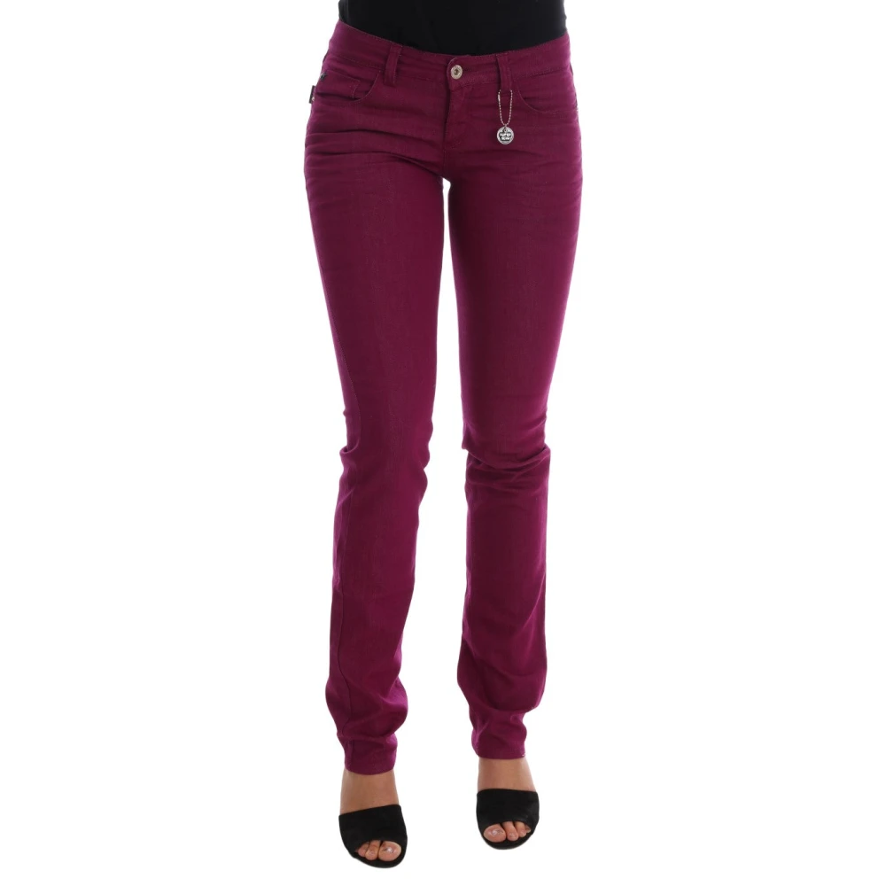 Costume National Women's Purple Skinny Fit Jeans, W26, Elegant Super Slim Jeans