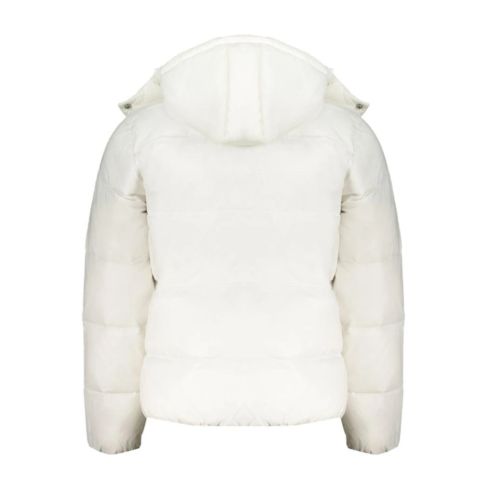 Calvin Klein Nylon Jas met Afneembare Capuchon White Heren