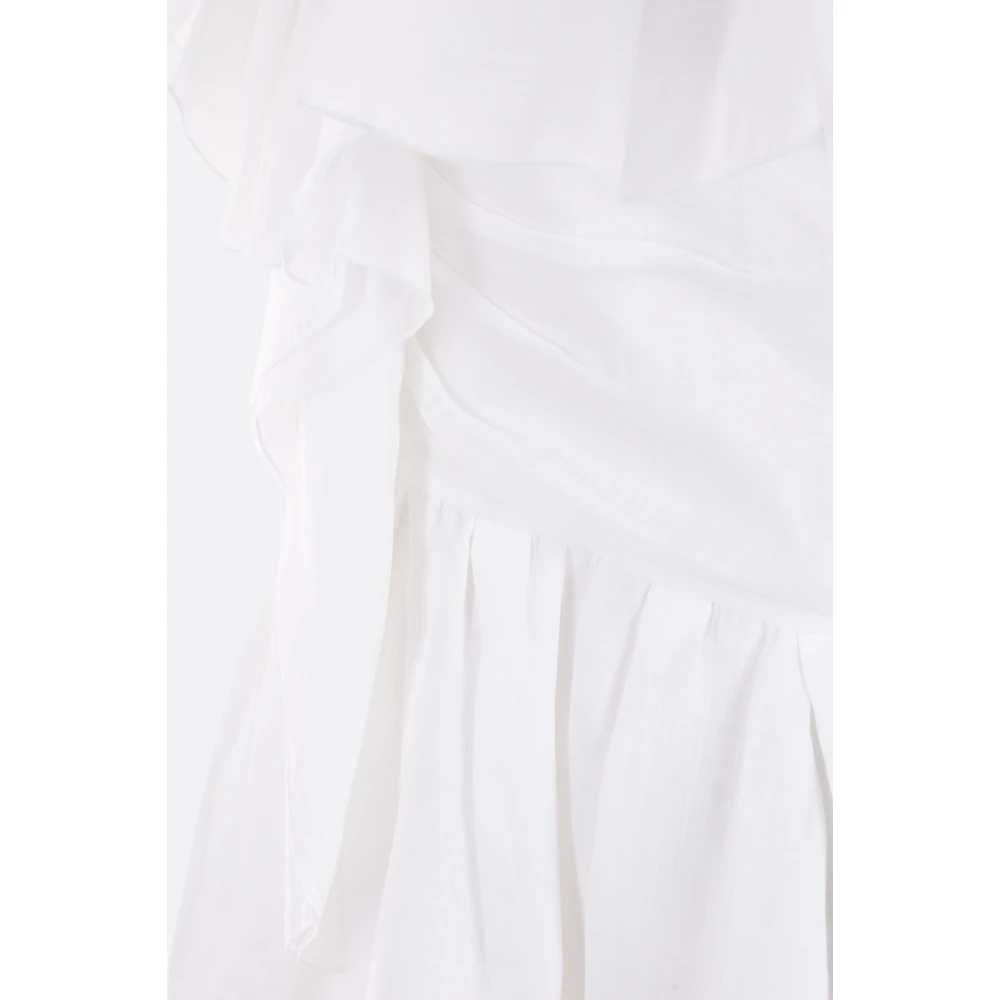 Chloé Witte Voile Top met Ruches White Dames