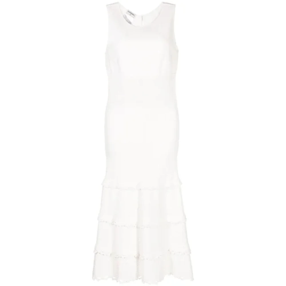Chanel Vintage Pre-owned Fabric dresses White Dames