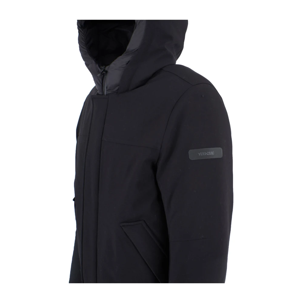 YES ZEE Zwarte Winterjas Black Heren