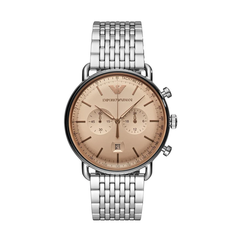 Emporio Armani Mannelijk Grijs Accessoires Heren, One Size, Ar 11239 Horloge