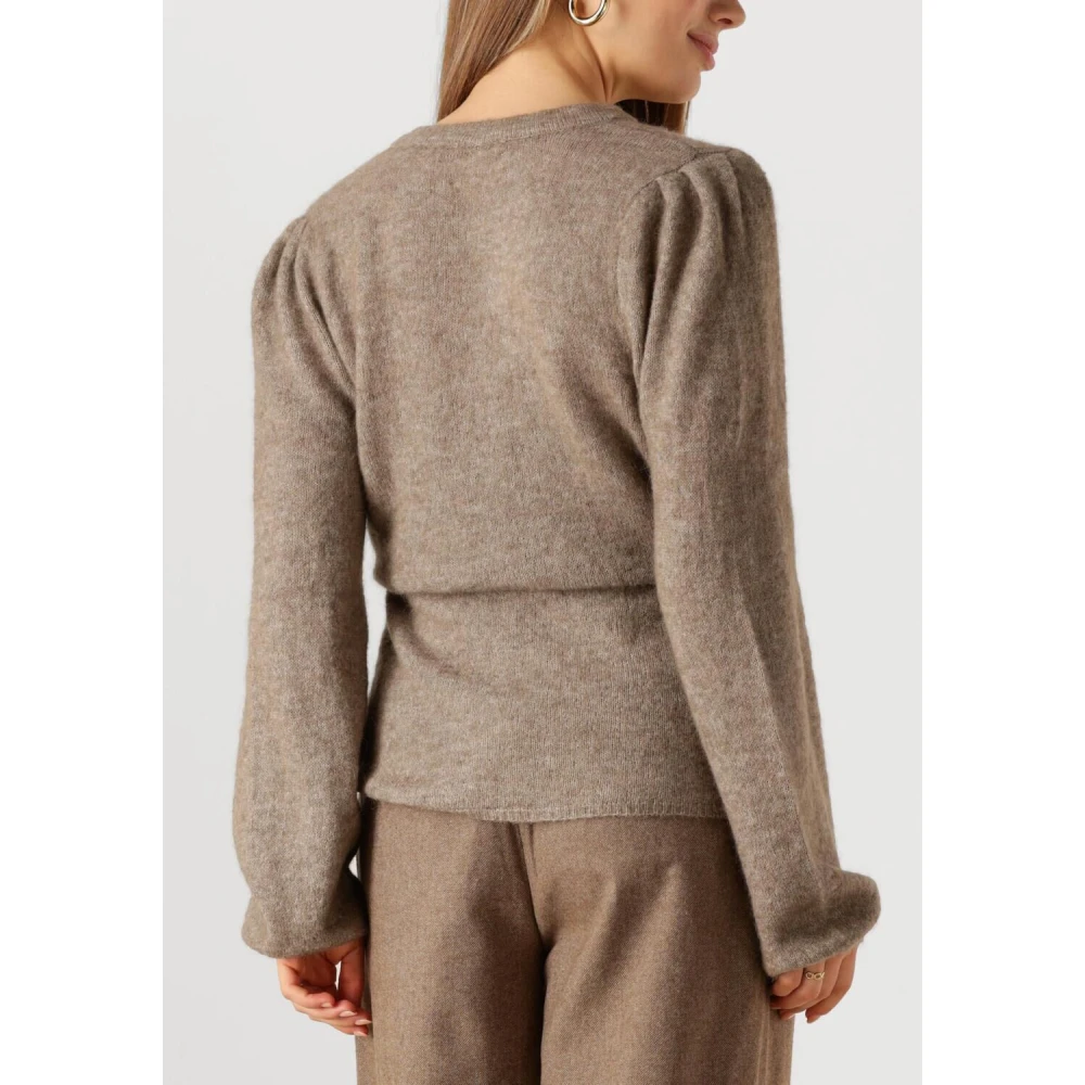 moss copenhagen Bruine Wrap Cardigan Casual Stijl Brown Dames