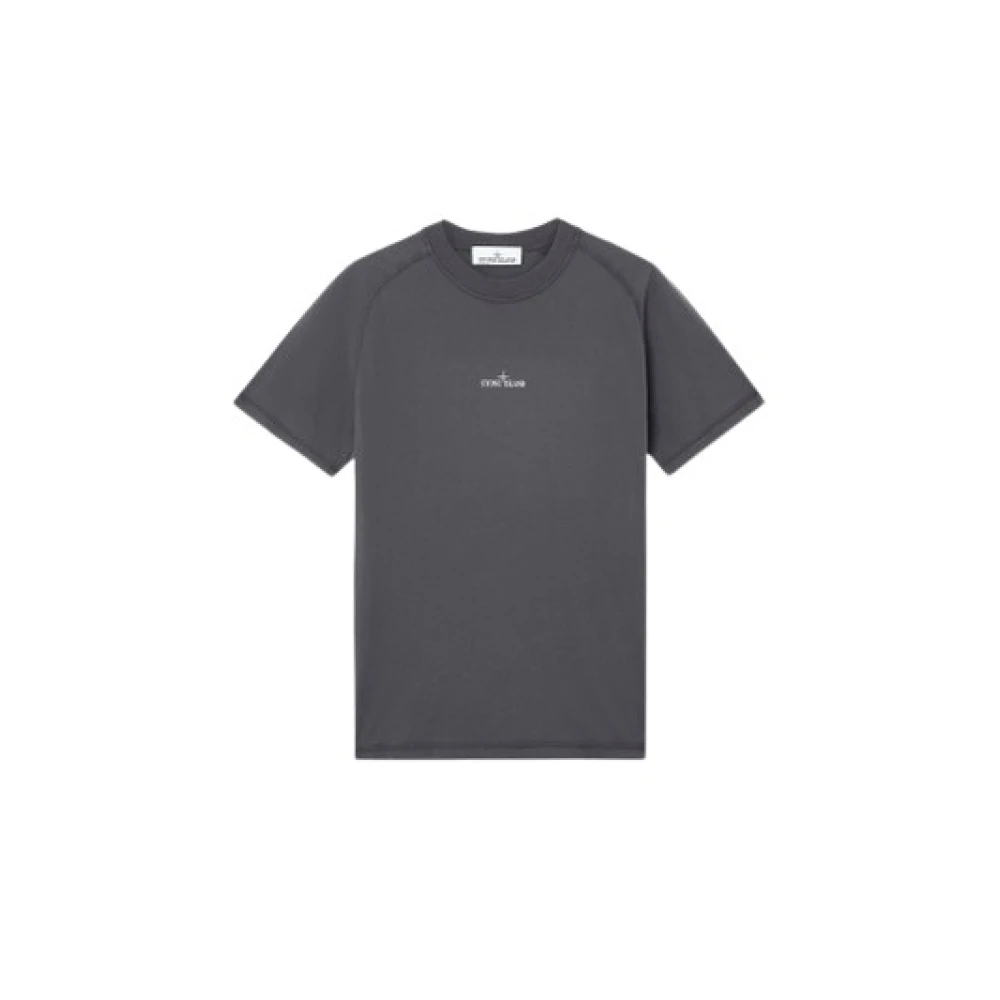 Stone Island Katoenen Jersey Korte Mouw T-shirt Gray Heren