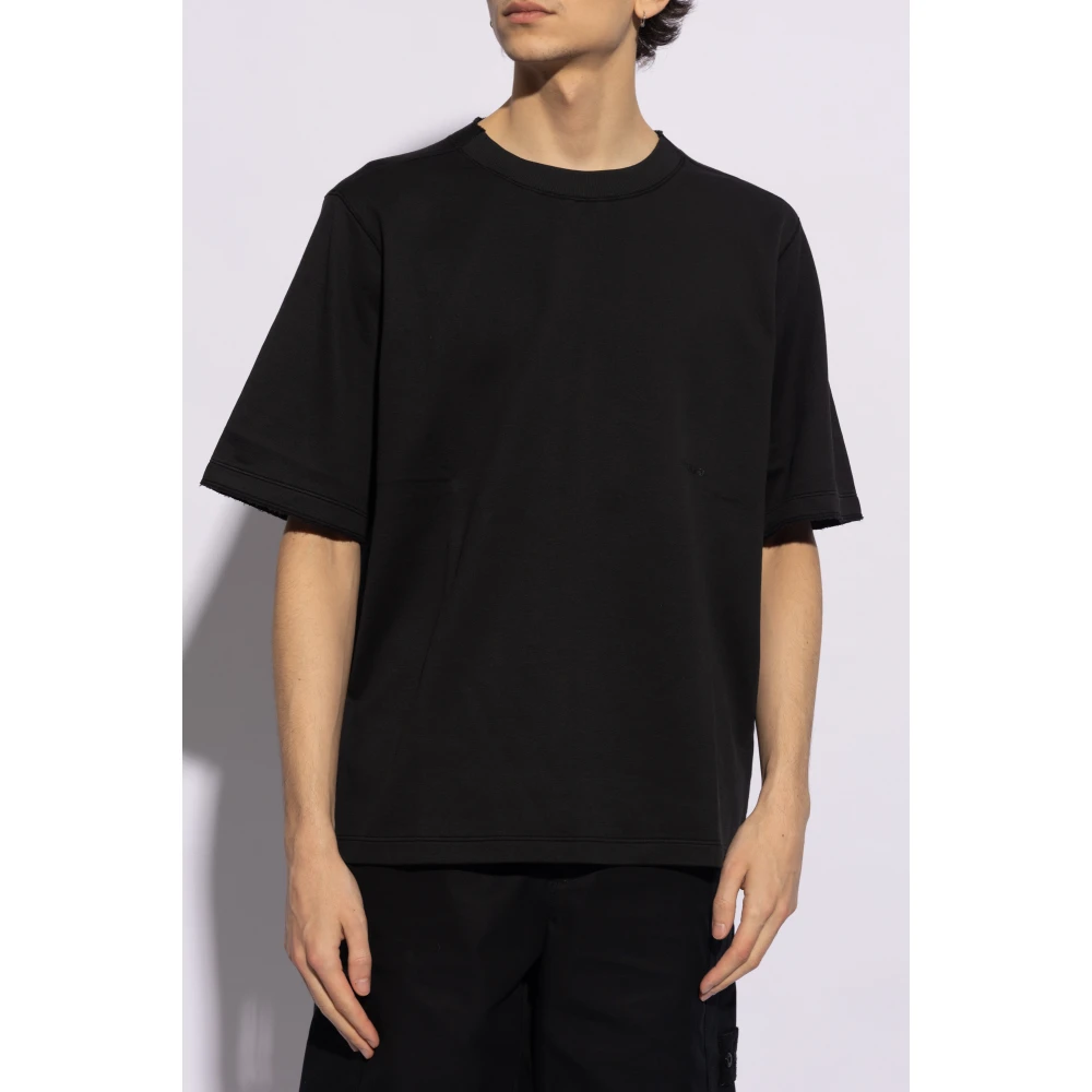 Stone Island T-shirt met logo Black Heren