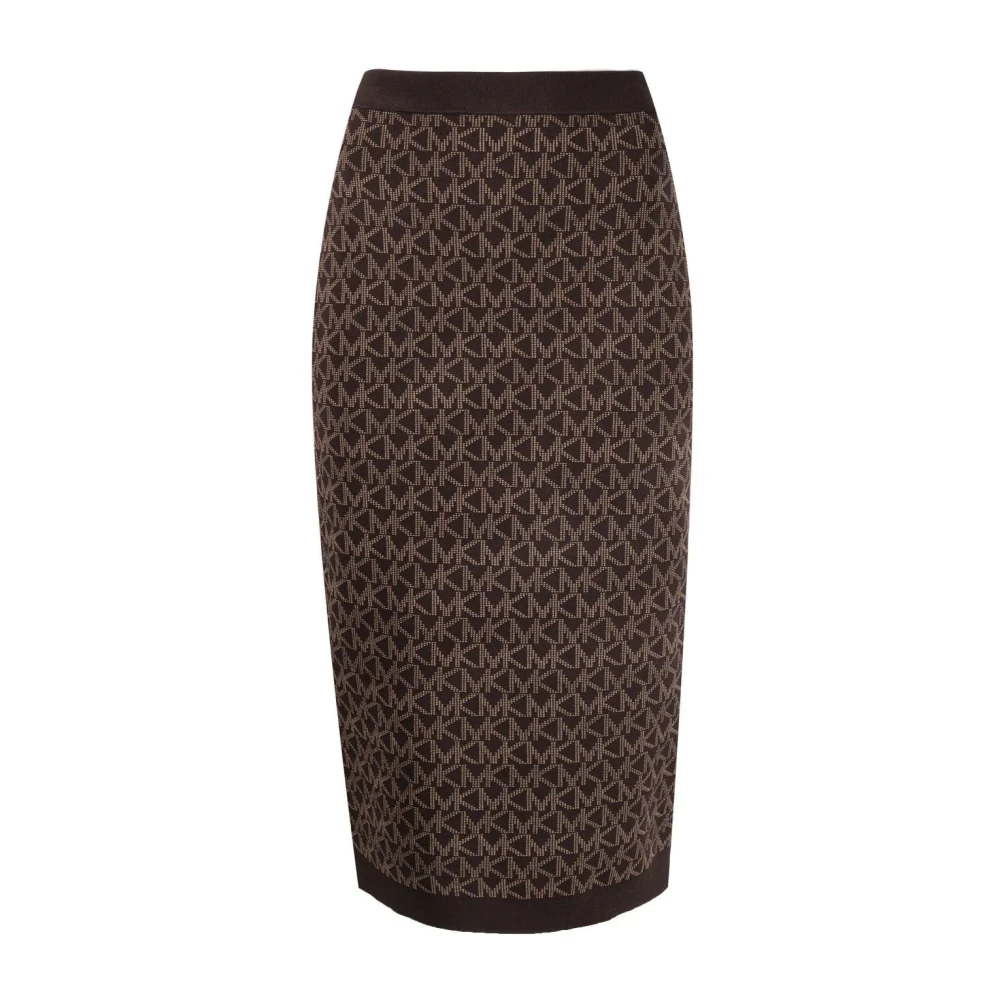 Michael Kors Eco Mega Dot Logo Rok Brown Dames