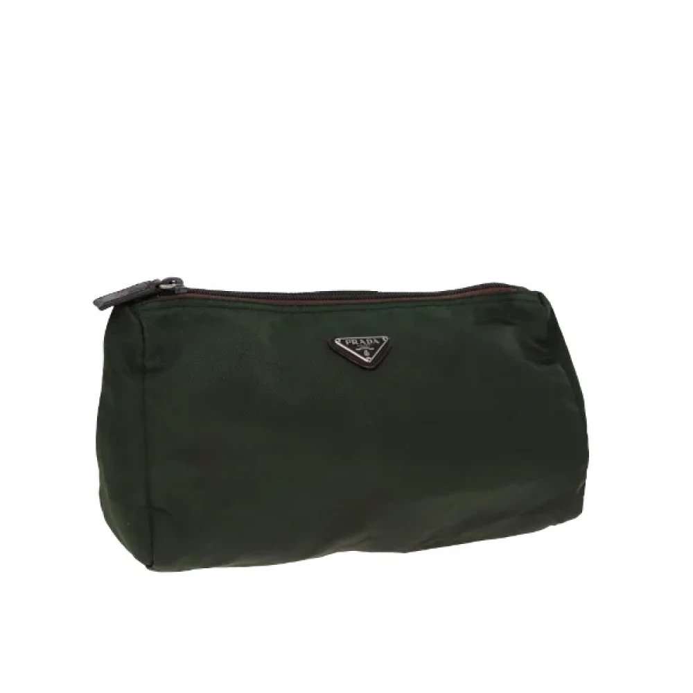Prada Vintage Pre-owned Nylon prada-bags Green Dames