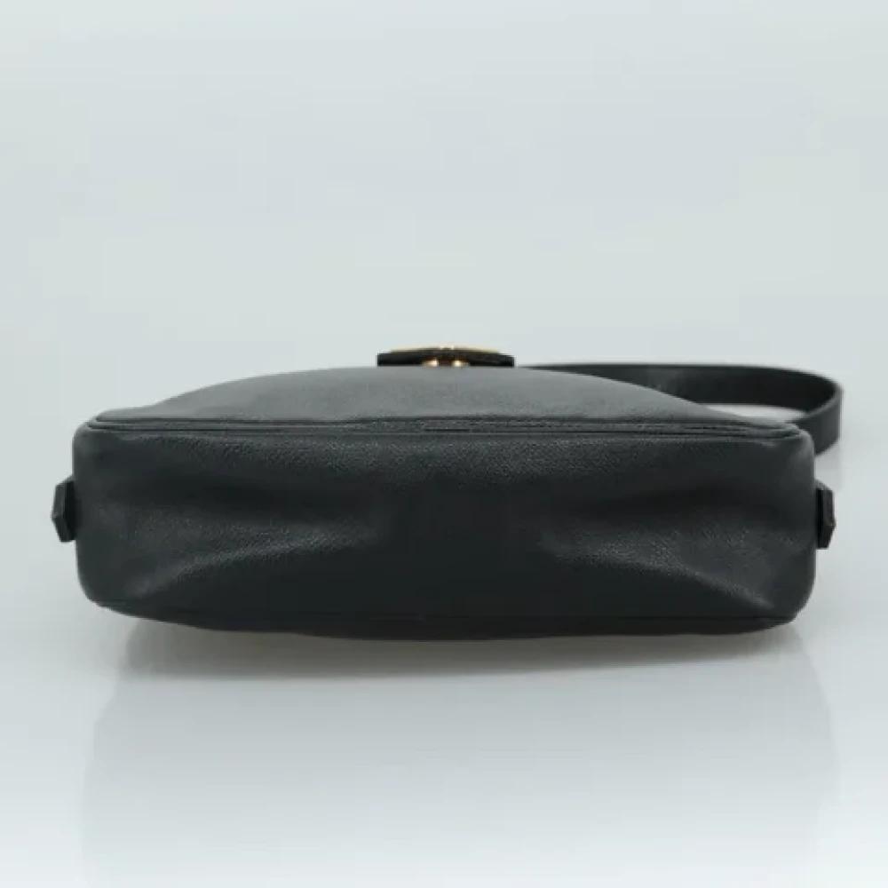 Saint Laurent Vintage Pre-owned Leather shoulder-bags Black Dames