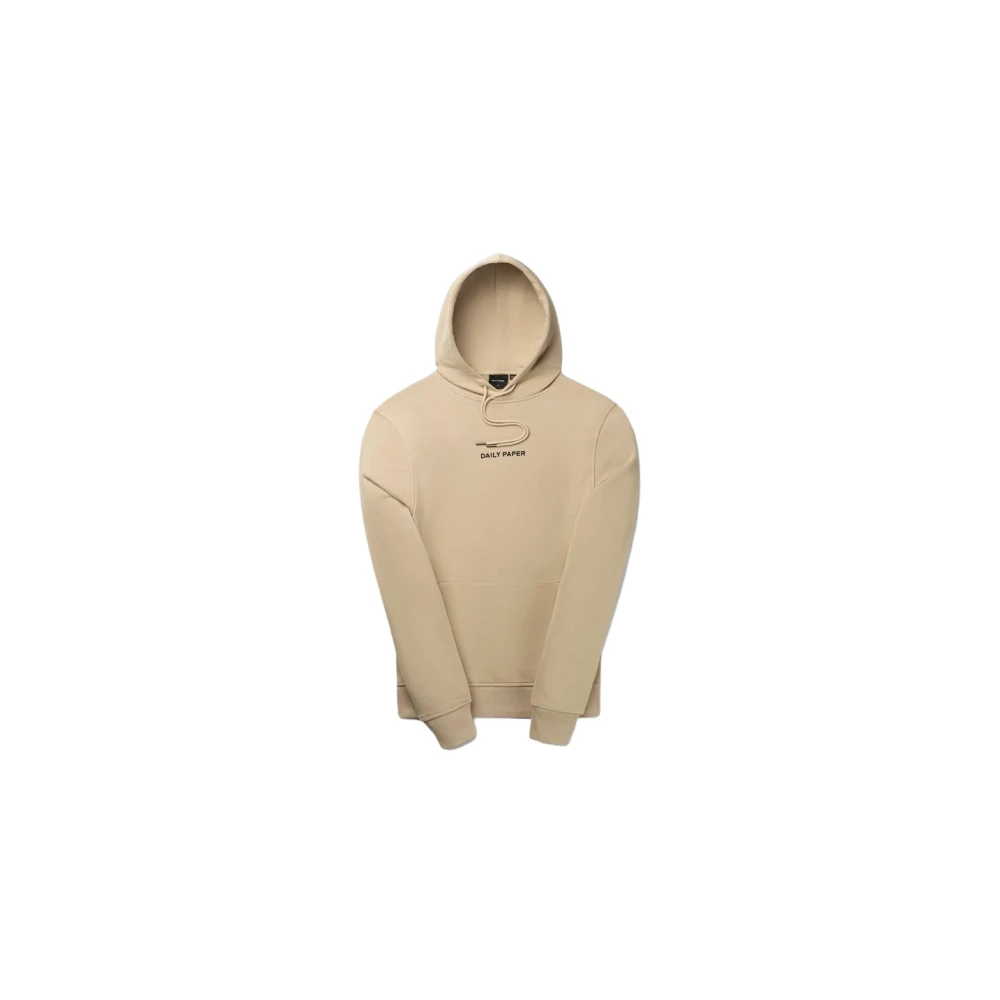 Daily Paper Mjuk borstad fleece-hoodie Beige, Herr