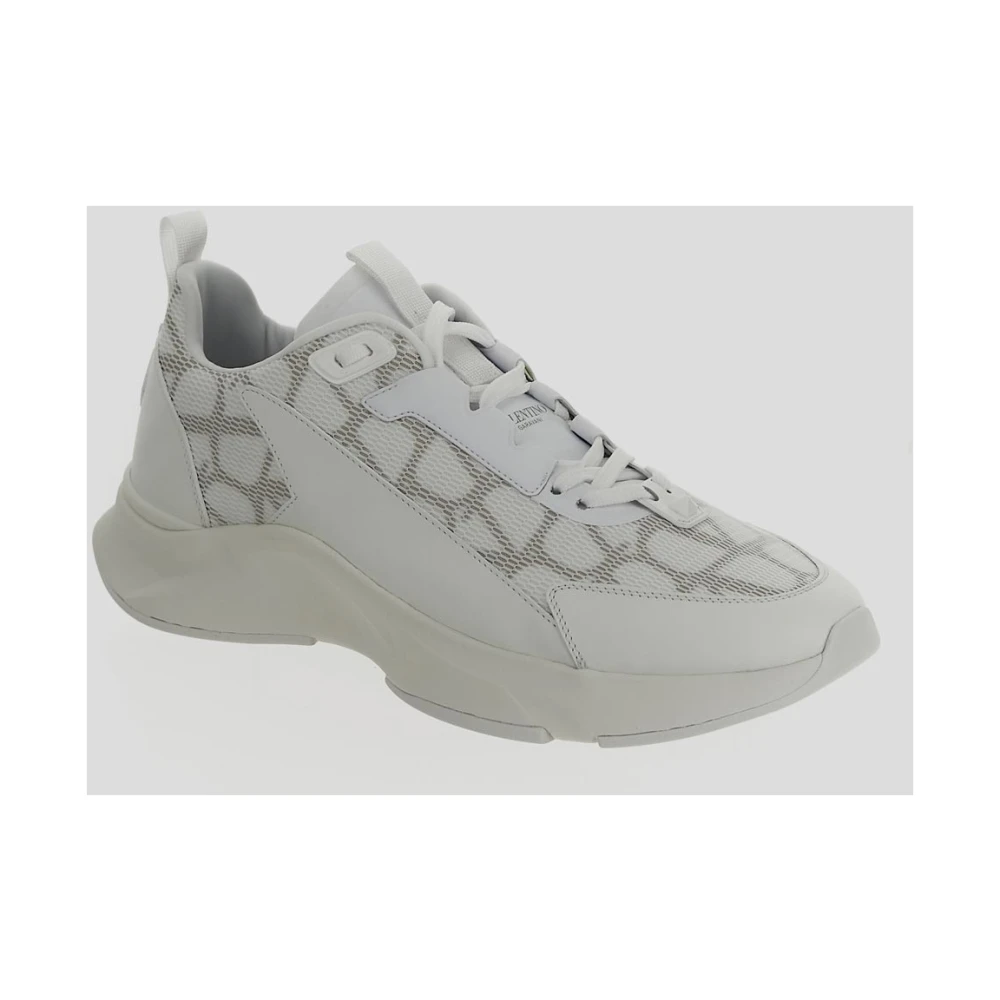 Valentino Garavani Stijlvolle Lace-Up Sneaker Gray Heren