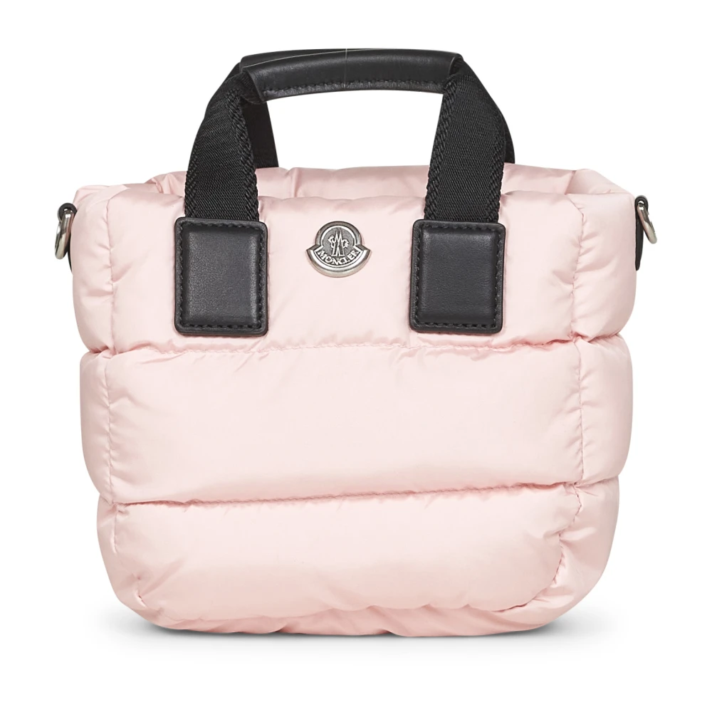 Moncler Pink Nylon Shoulder Bag With Leather Details - Female - Handbags - One Size - Bags