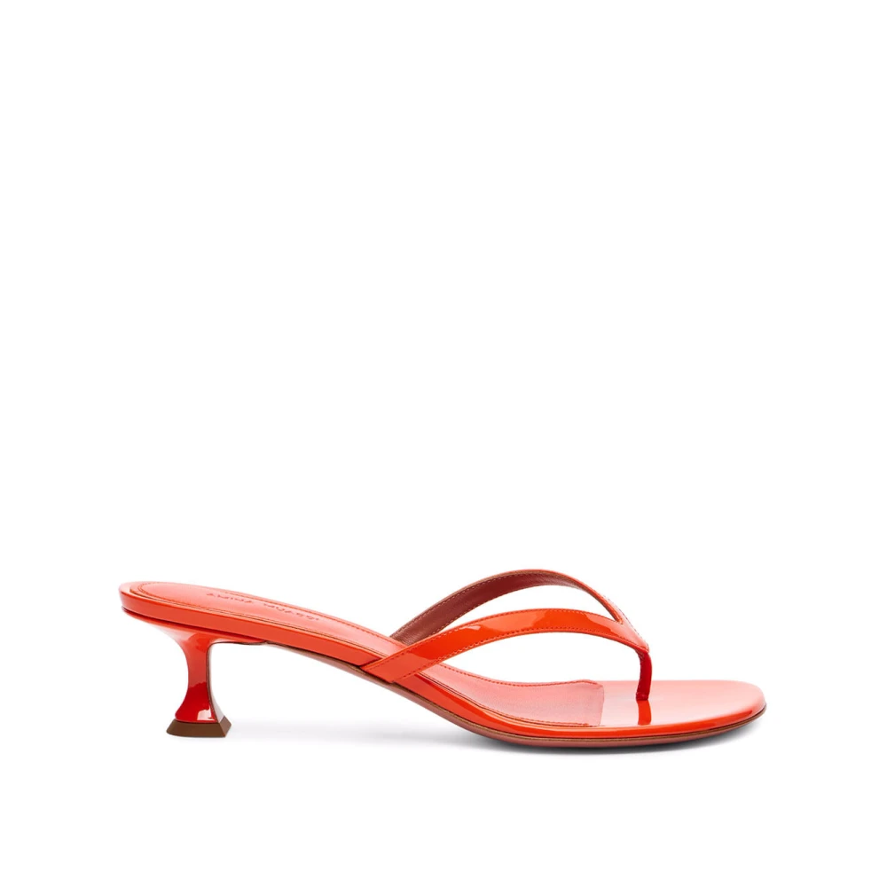 Amina Muaddi Orange Jul Mules