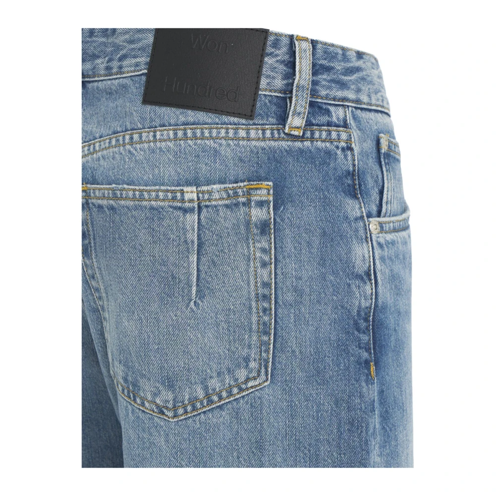 Won Hundred Blauwe Straight Fit Jeans Blue Dames