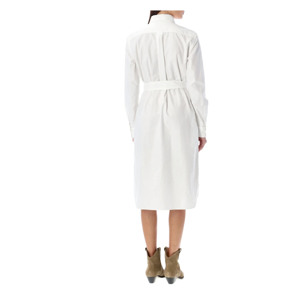 Ralph Lauren Witte Oxford Overhemdjurk White Dames