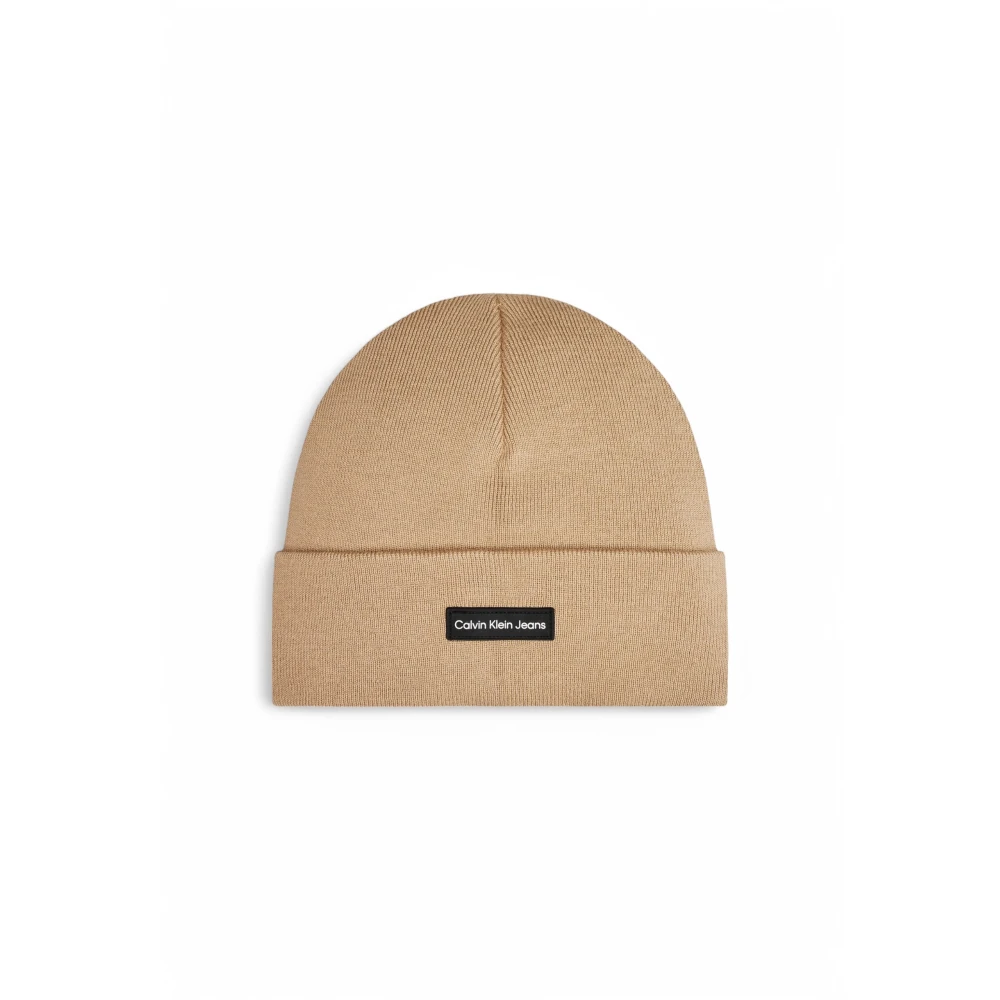 Calvin Klein Klassieke Polyesterpet Machinewasbaar Beige Heren