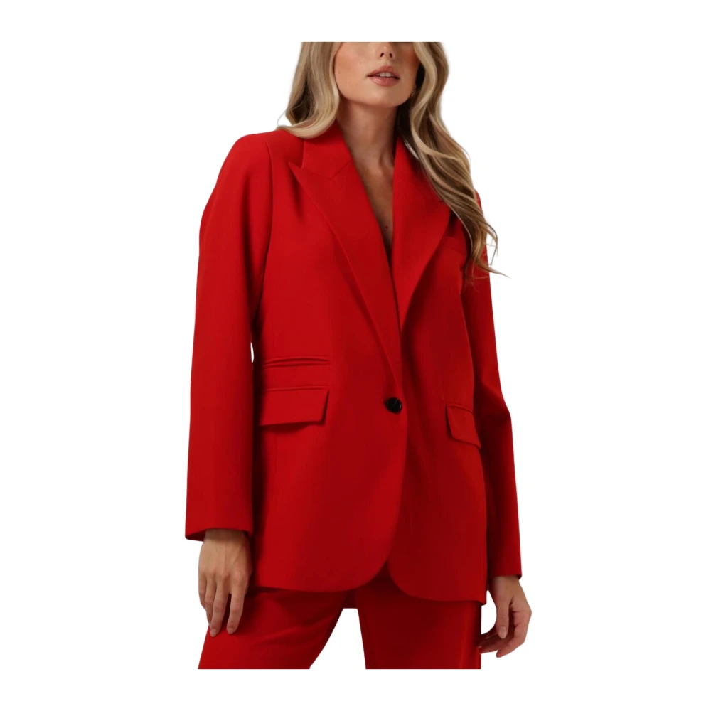 Co'Couture Rode Oversized Blazer Vola Single Red Dames