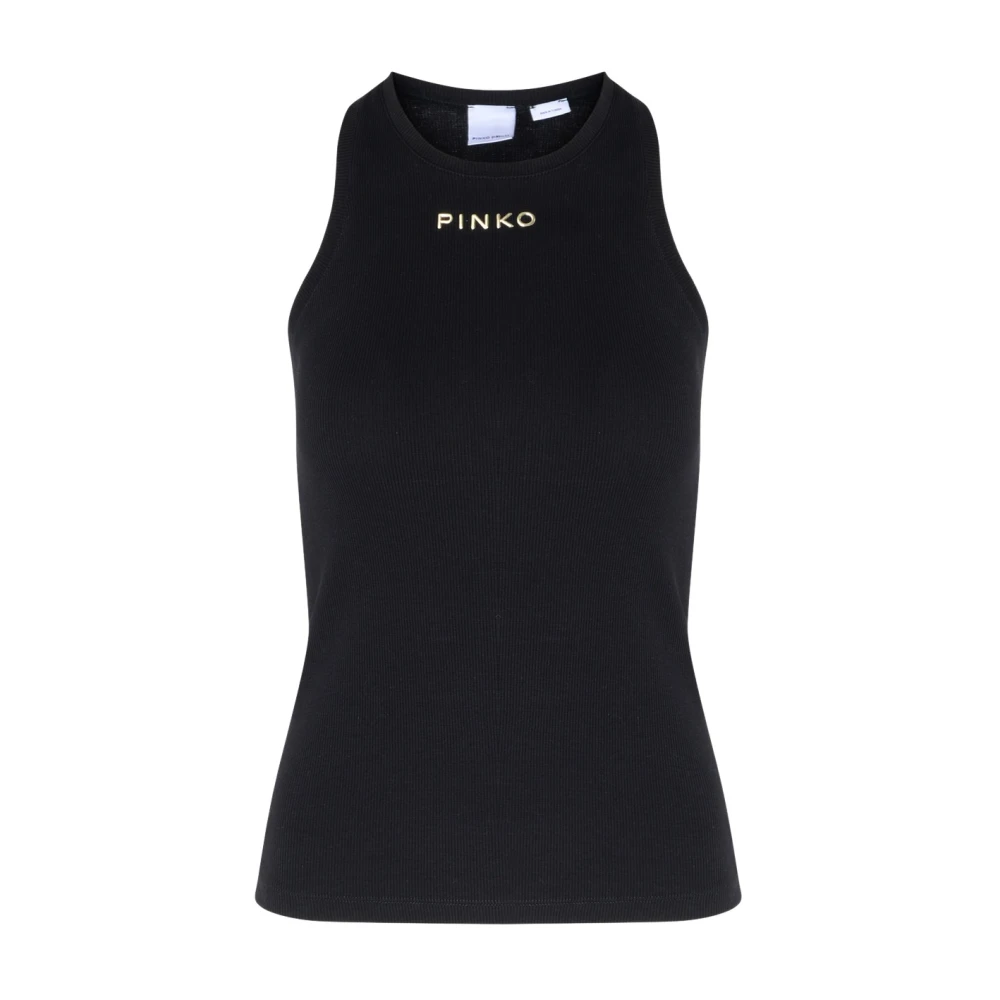 Pinko Zwarte Tanktop Distinto Costina Black Dames