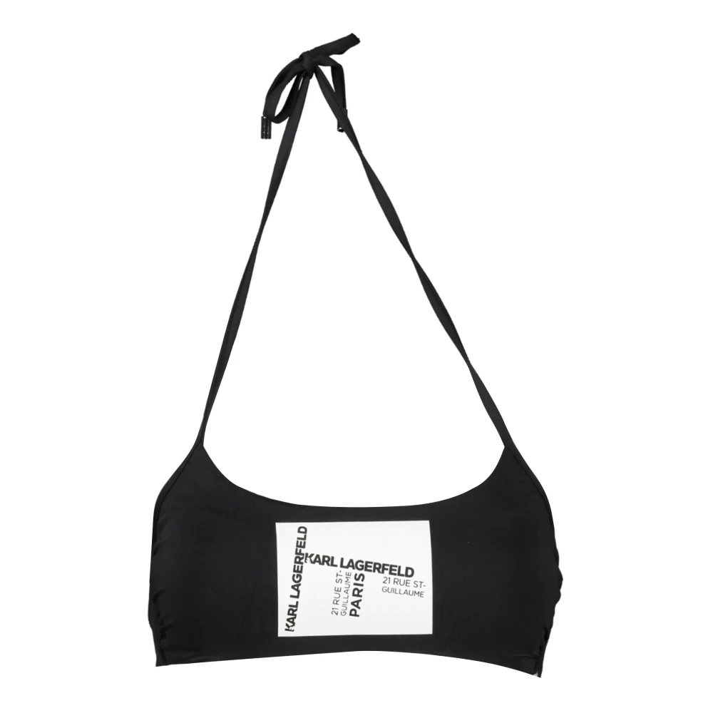 Karl Lagerfeld Women's Black Bikinis, Xs, Beachwear Costume Top Woman