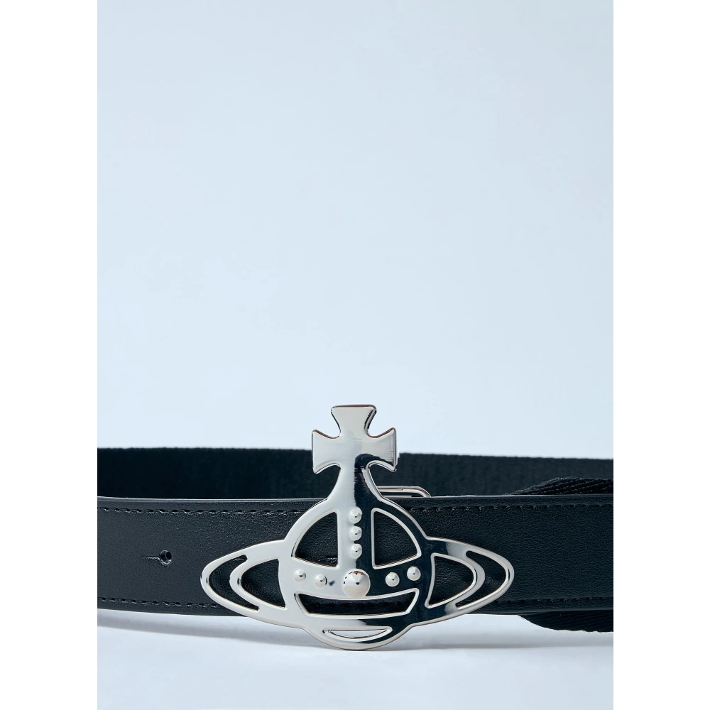 Vivienne Westwood Geborduurde Webbing Riem Black Heren