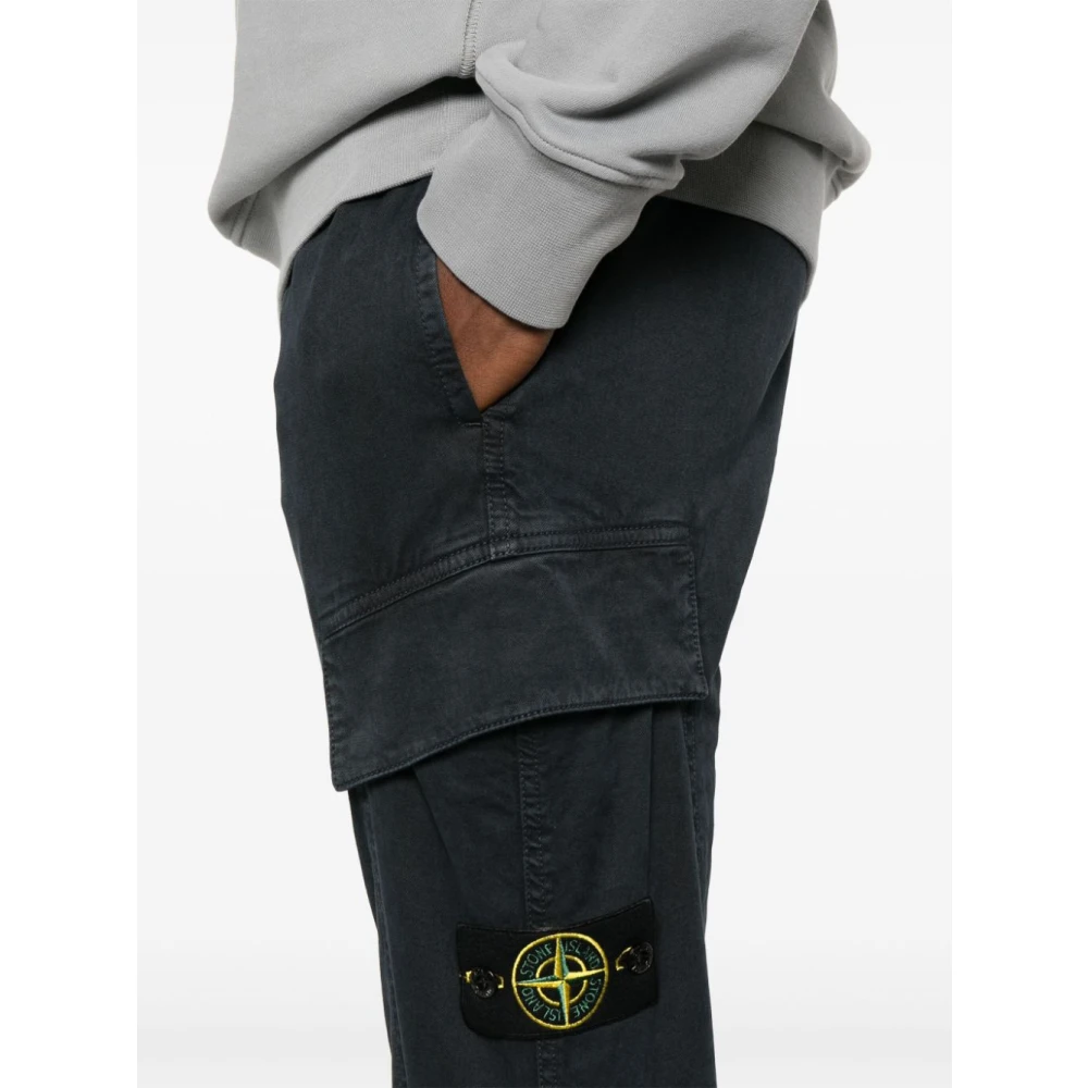 Stone Island Cargo Broek in Zwart Black Heren