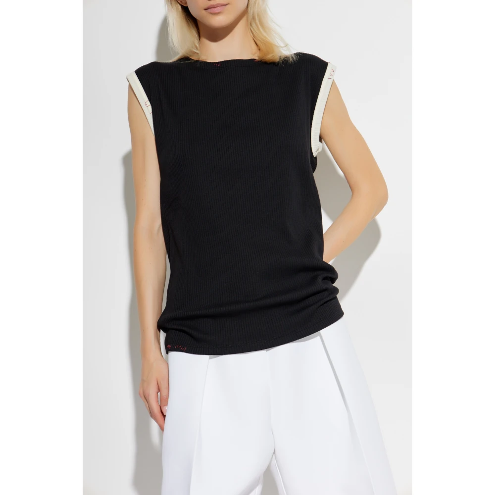 Marni Top met decoratieve stiksels Black Dames