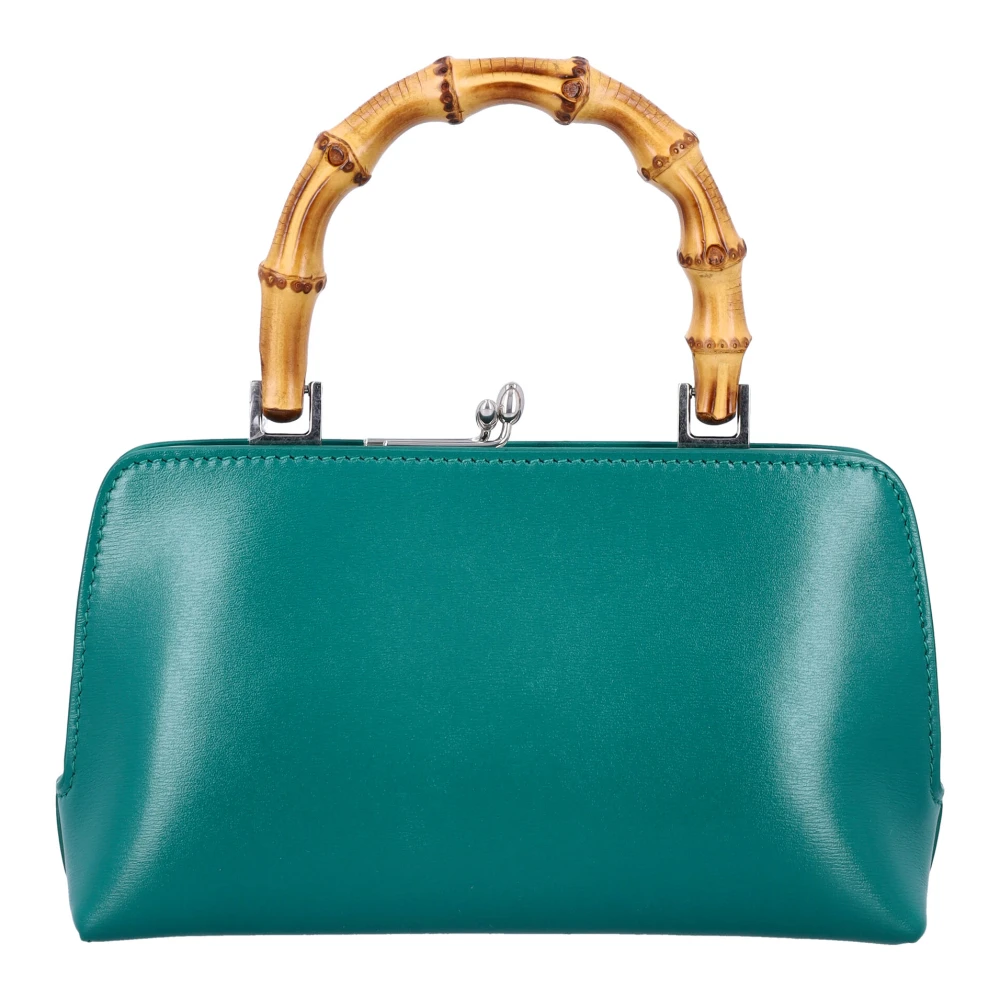 Jil Sander Smaragd Bamboe Handtas Green Dames