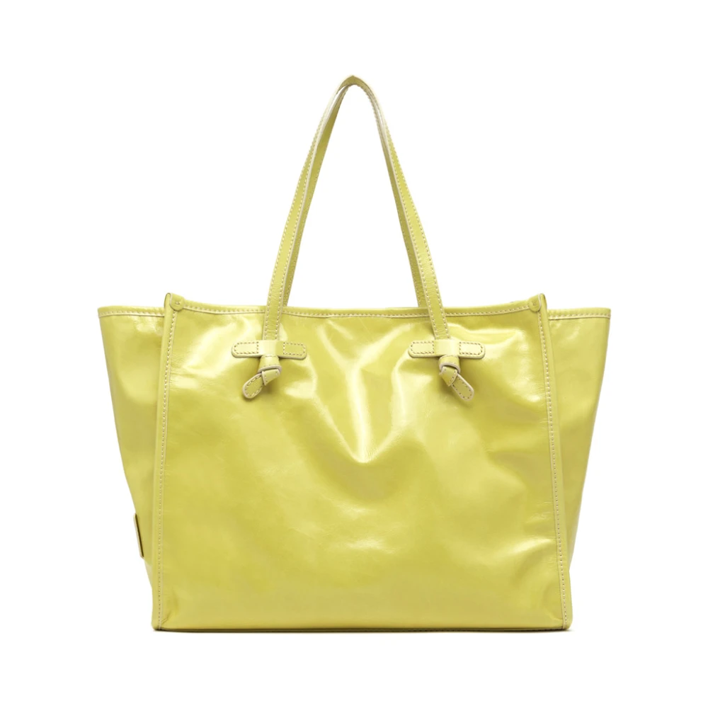 Gianni Chiarini Transparante leren handtas met vintage effect Yellow Dames