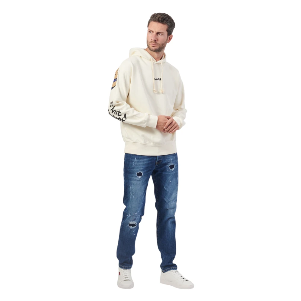 Disclaimer Katoenen hoodies voor mannen White Heren