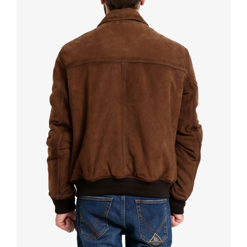 Roy Roger's Vintage Suède Jas met Klassieke Details Brown Heren