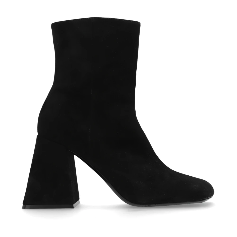 Vic Matié Black Heeled Boots, Female, 5 Uk, Heeled Ankle Boots Chamois
