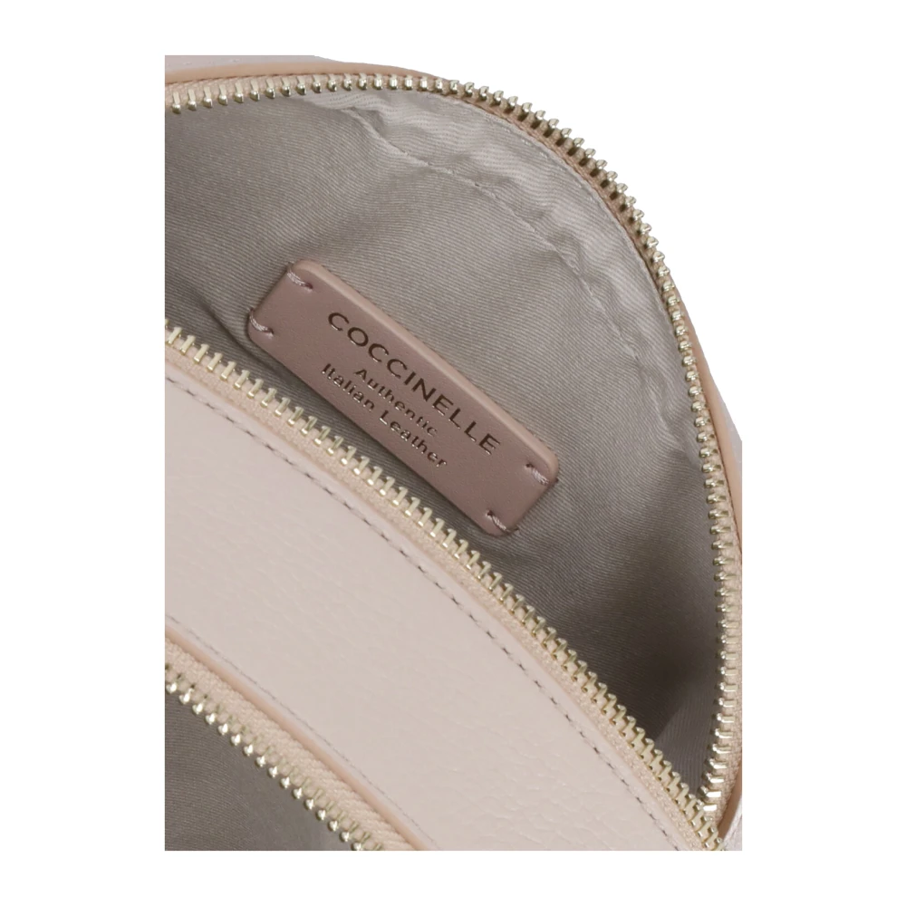 Coccinelle Roze Leren Schoudertas voor Vrouw Pink Dames
