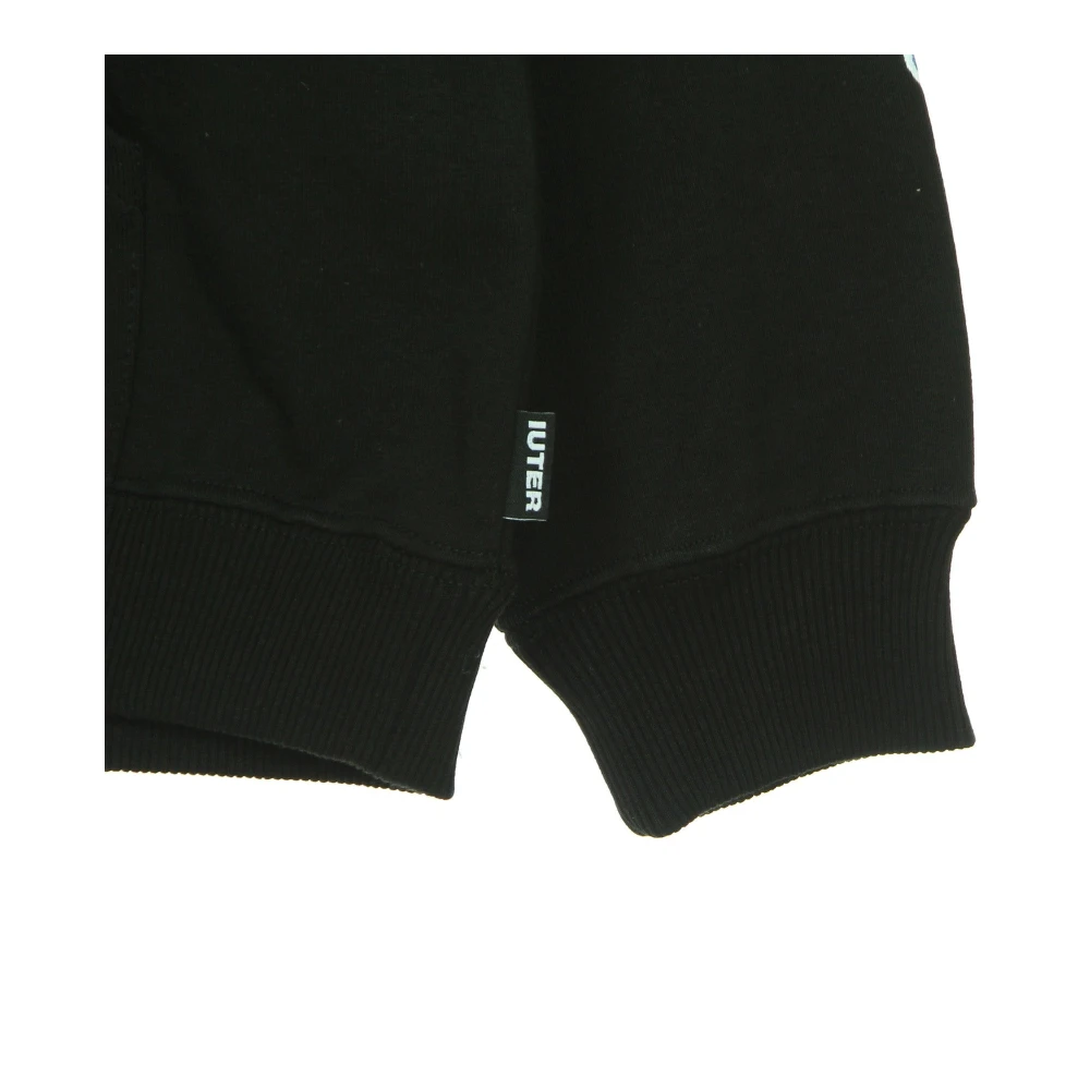 Iuter Zwarte lichtgewicht hoodie Black Heren