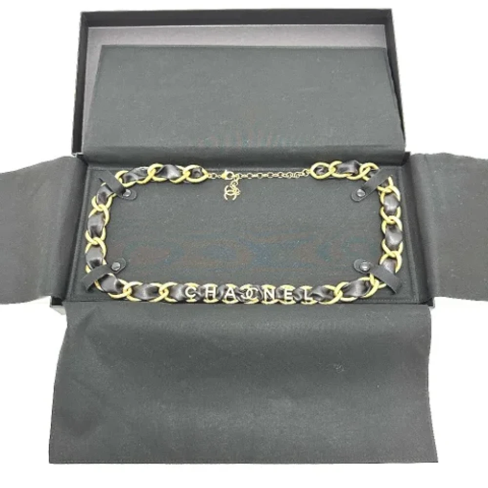 Chanel Vintage Pre-owned Leather belts Black Dames