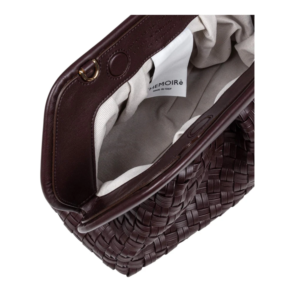 THEMOIRè Gevlochten Vegan Clutch Tas Bruin Brown Dames