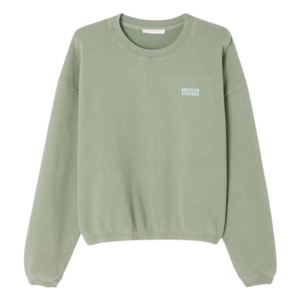 American vintage Izubird Sweaters in Olijfgroen Green Dames