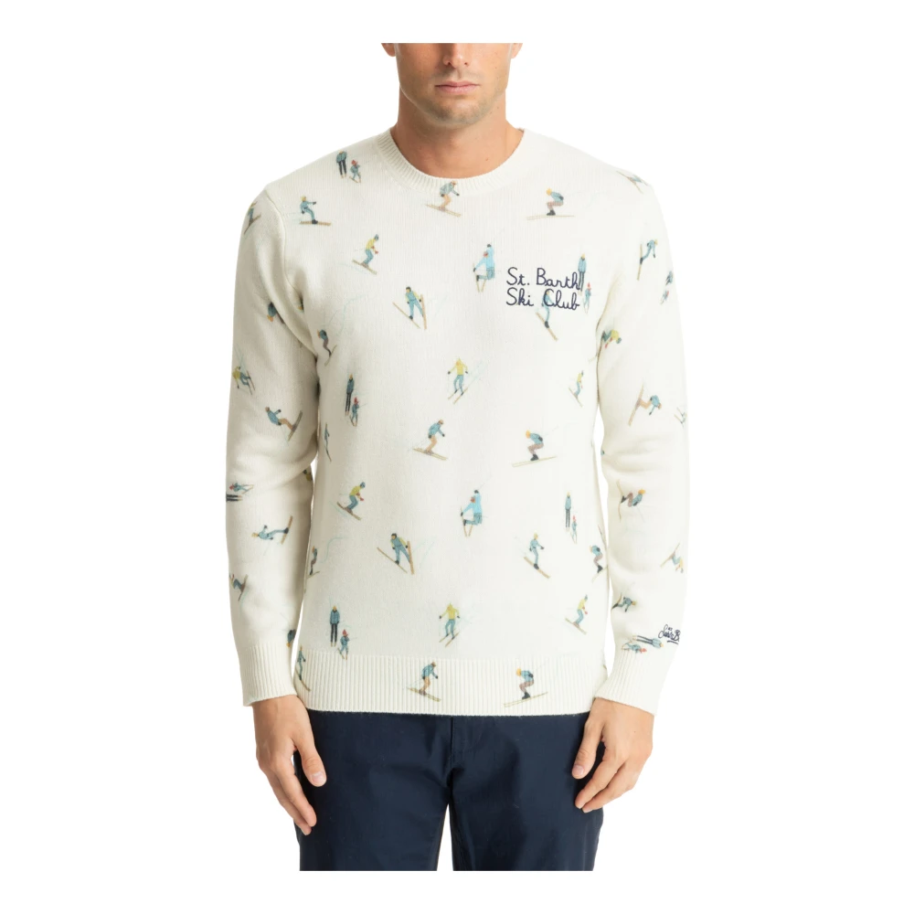 MC2 Saint Barth Abstract Multikleur Ski Club Sweater Multicolor Heren