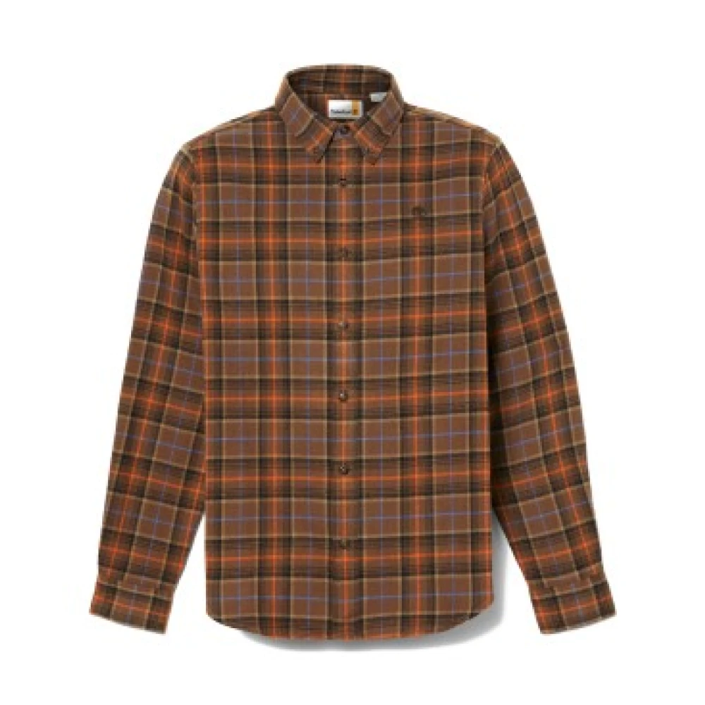 Timberland Geruite Flanellen Shirt in Chocolade Chip Brown Heren