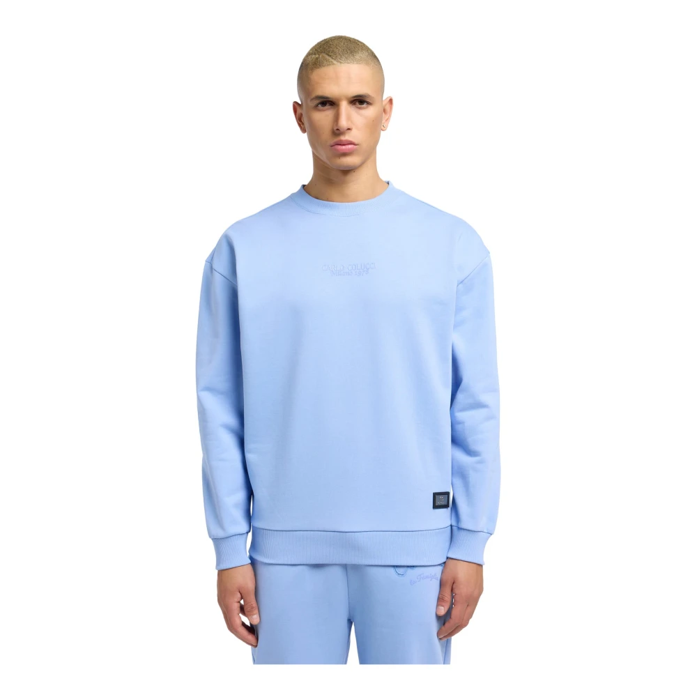 carlo colucci Premium Sweatshirt La Famiglia D'ottavio Blue Heren