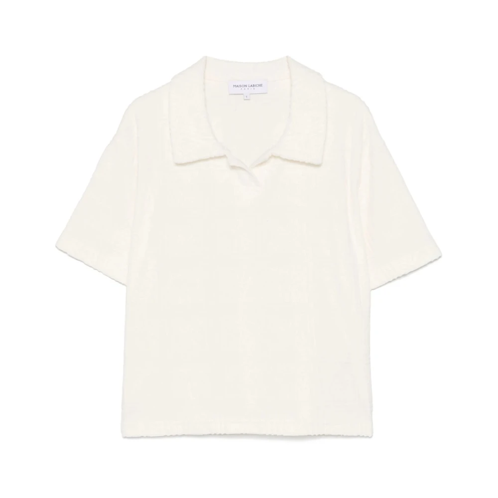 Maison Labiche Witte Polokraag Trui White Dames