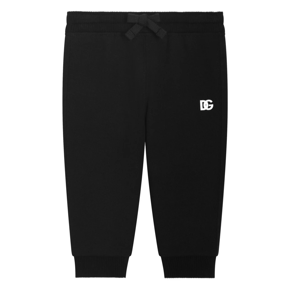 Dolce & Gabbana Boys Black Sweatpants, 2 Y, Logo Joggers For Baby