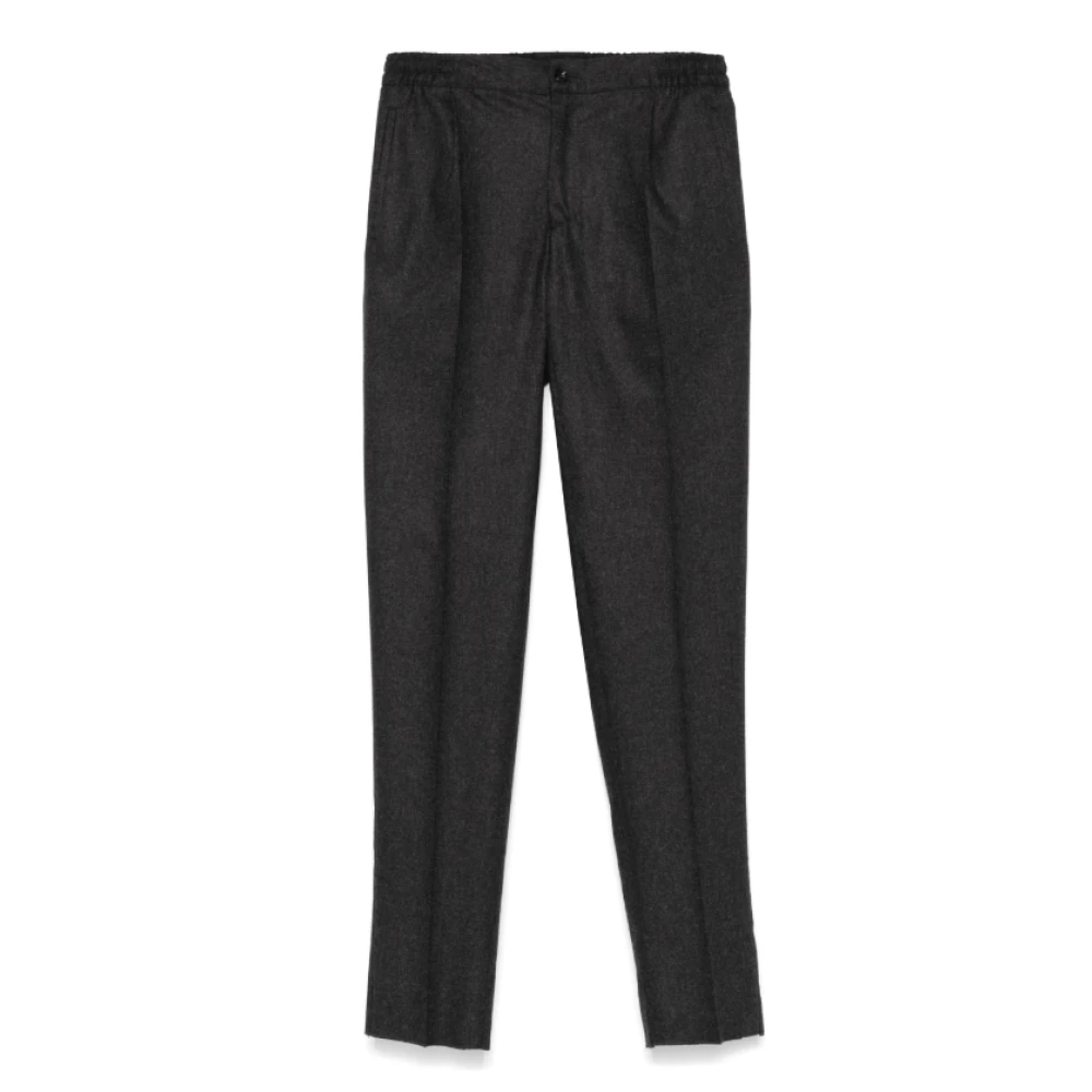 Kiton Houtskoolgrijze Tapered Broek Gray Heren