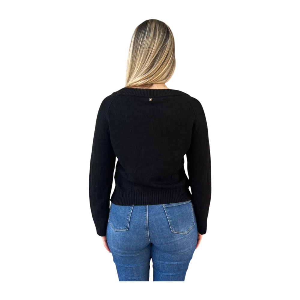 Liu Jo Stijlvolle Gebreide Top Black Dames