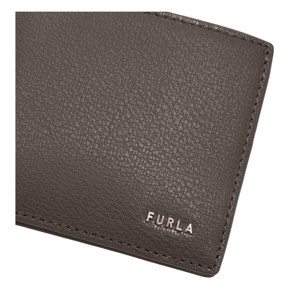 Furla Gedrukt Lederen Bi-fold Portemonnee Brown Heren