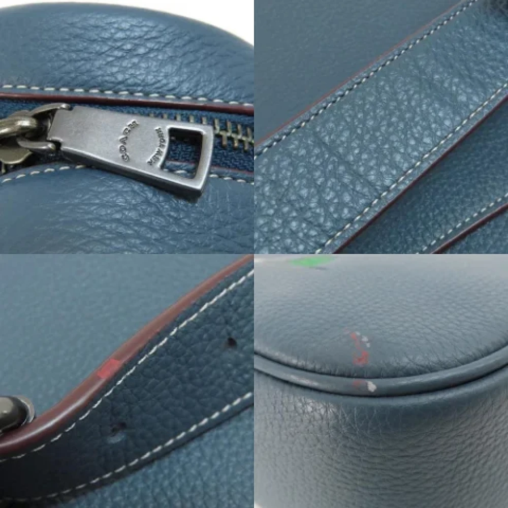 Coach Pre-owned Leather shoulder-bags Blue Dames