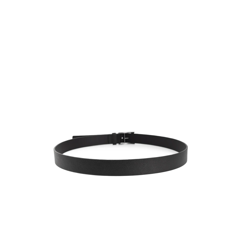 Calvin Klein Zwart Leren Gesp Strik Riem Black Dames