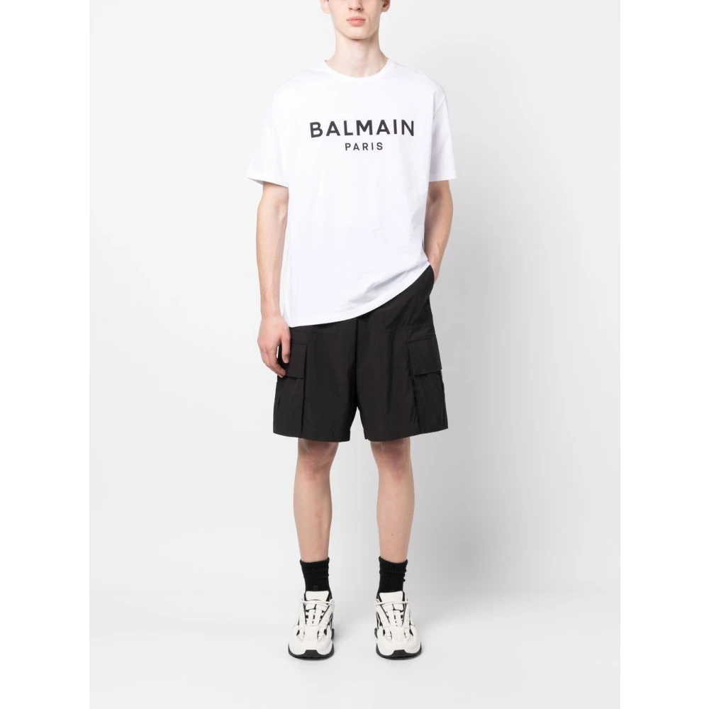 Balmain Logo T-shirt White Heren
