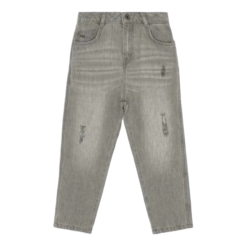 Armani Modernt tvättade denim jeans för barn Gray, Unisex