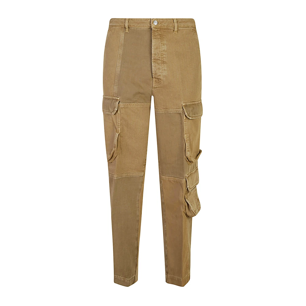 Nine In The Morning Slim-fit Hazelnoot Cargo Broek Brown Heren
